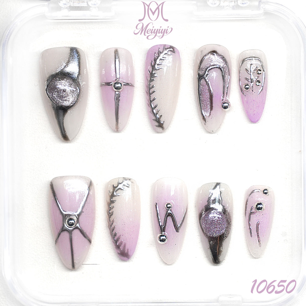 10650-MYY's designer original high-end design customized luxury hand-painted wearable nail art