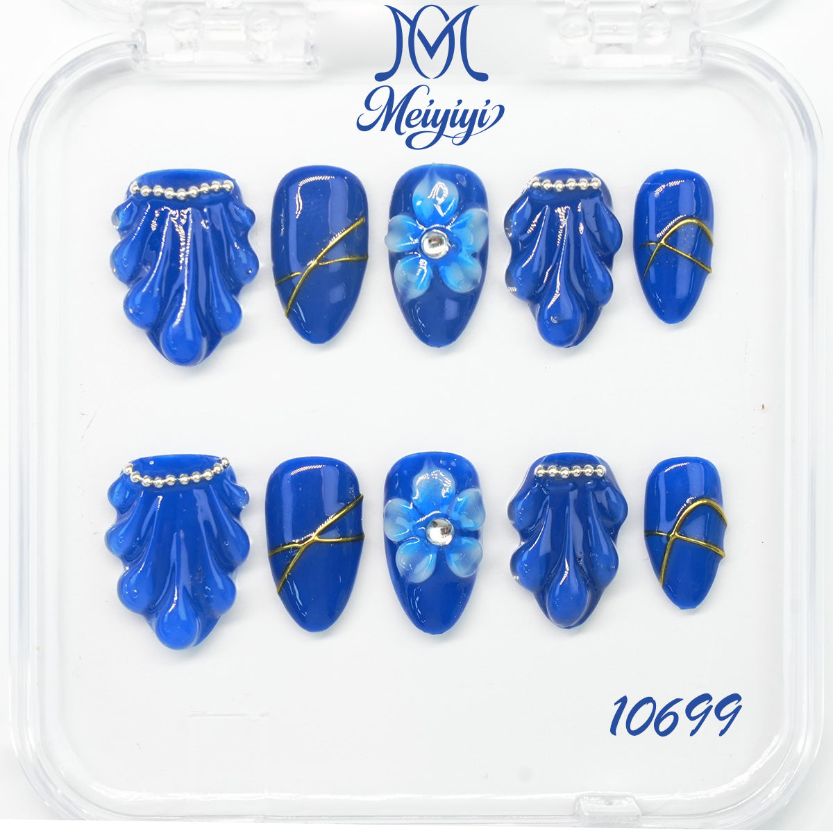 10699-MYY's designer original high-end design customized luxury hand-painted wearable nail art