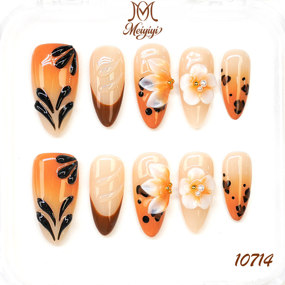 107140-MYY's designer original high-end design customized luxury hand-painted wearable nail art
