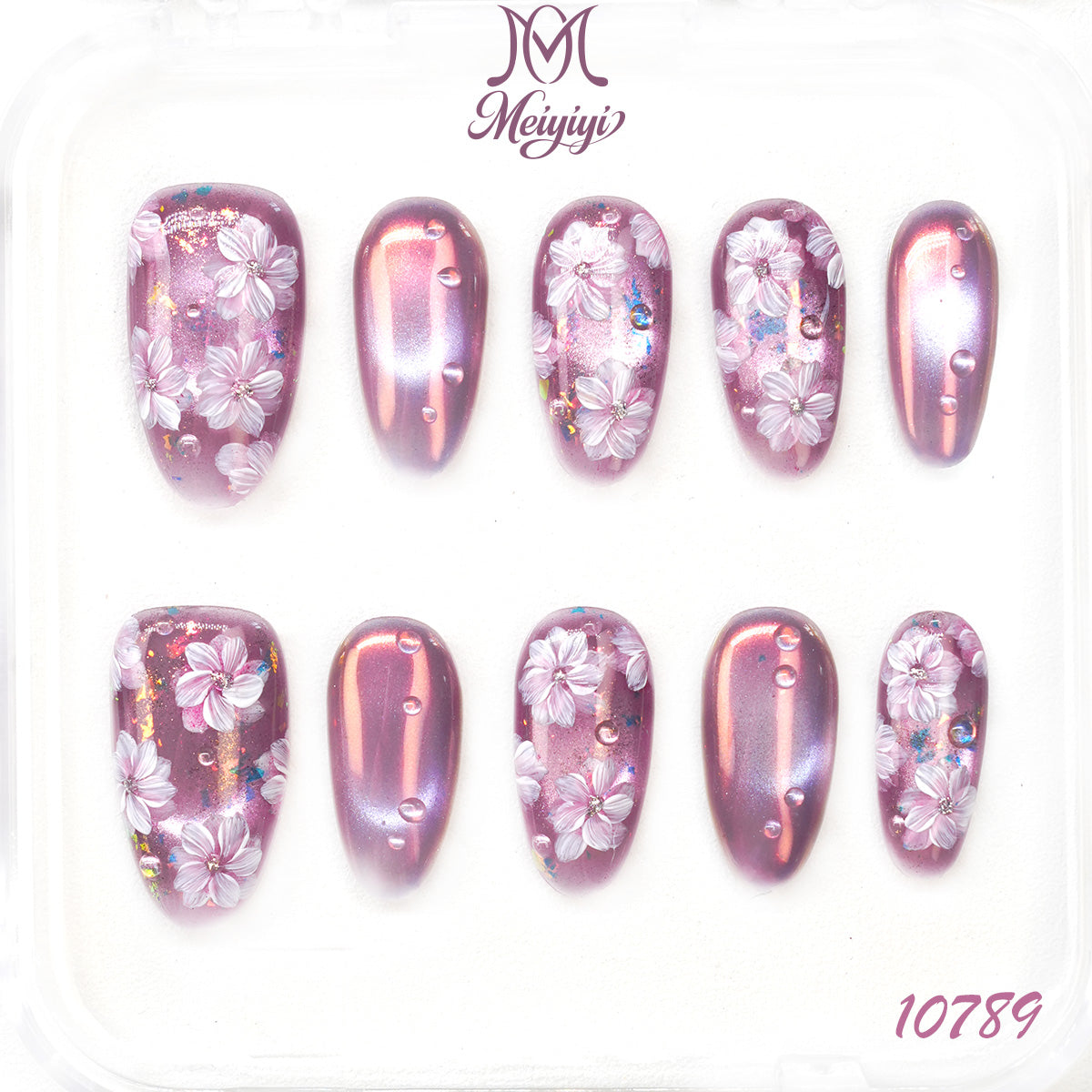 10789-MYY's designer original high-end design customized luxury hand-painted wearable nail art