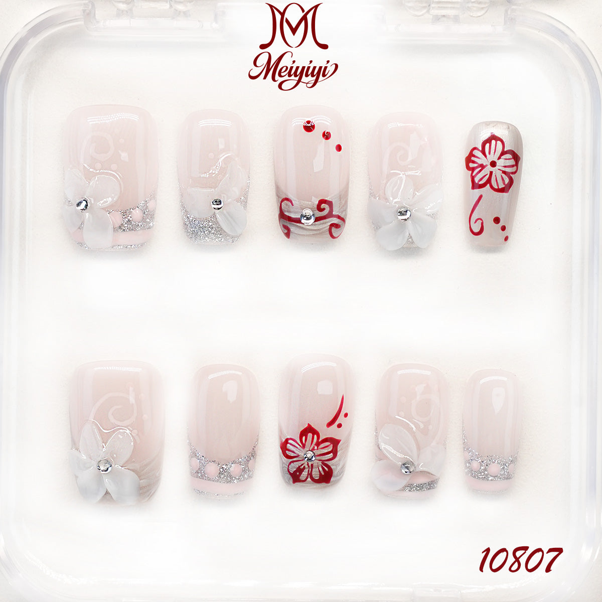 10807-MYY's designer original high-end design customized luxury hand-painted wearable nail art