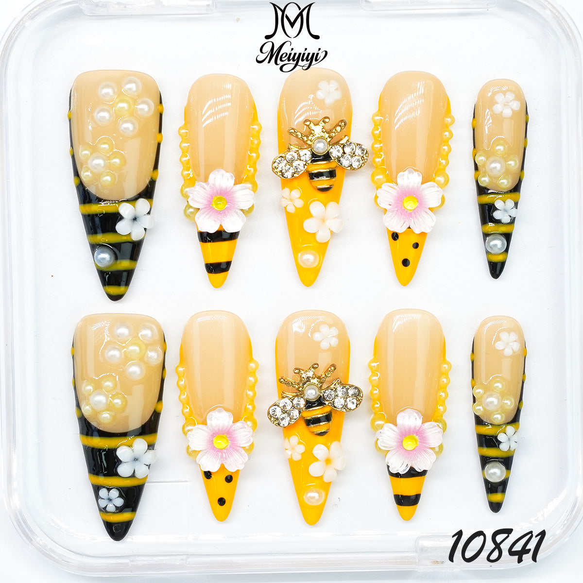 10841-MYY's designer original high-end design customized luxury hand-painted wearable nail art