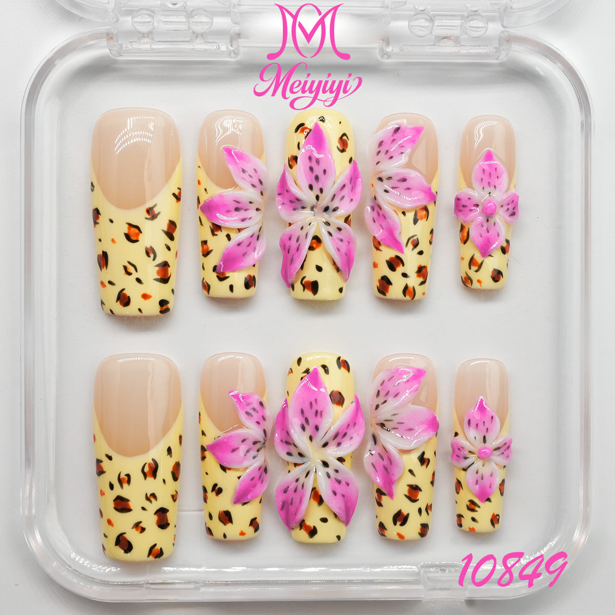 10849-MYY's designer original high-end design customized luxury hand-painted wearable nail art