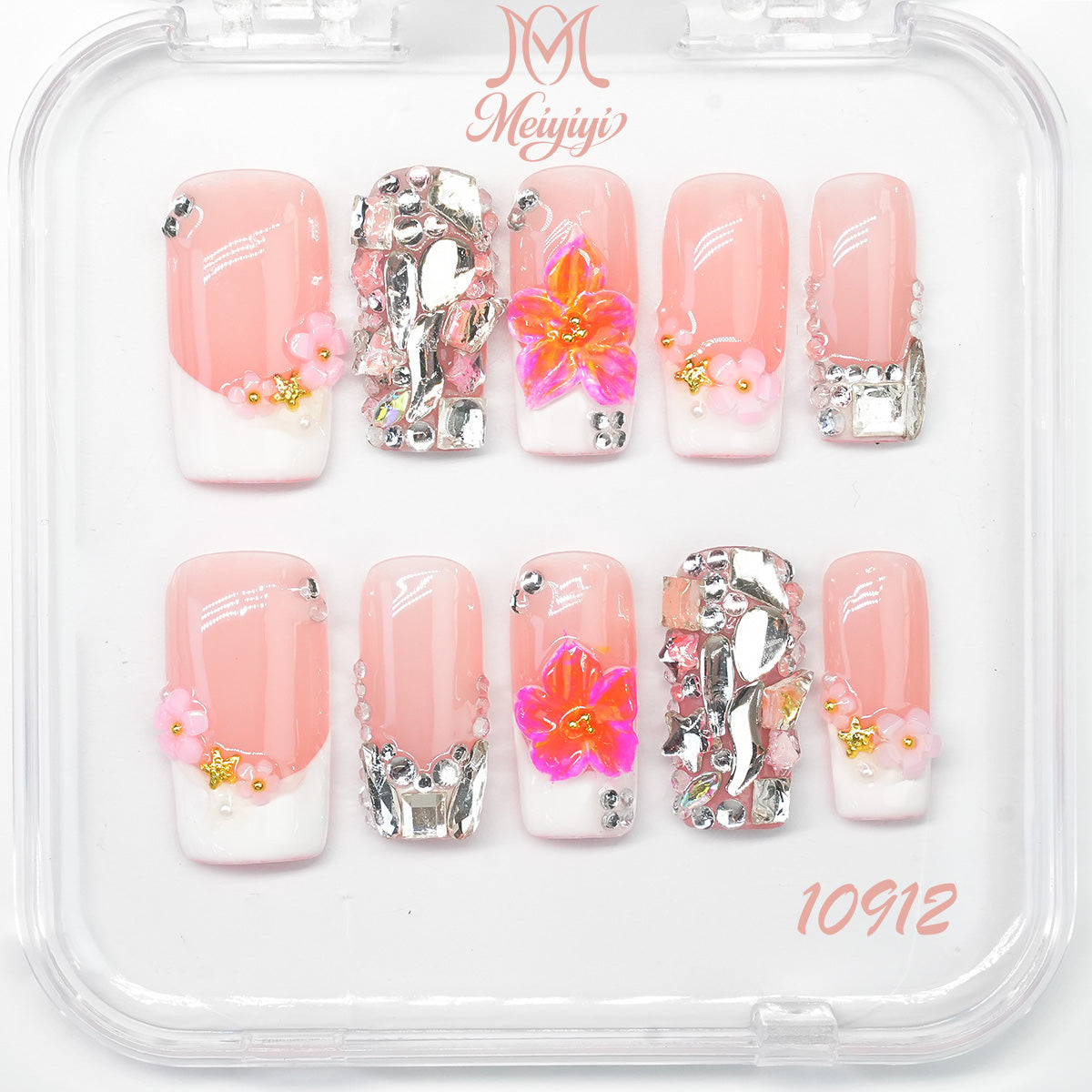 10912-MYY's designer original high-end design customized luxury hand-painted wearable nail art