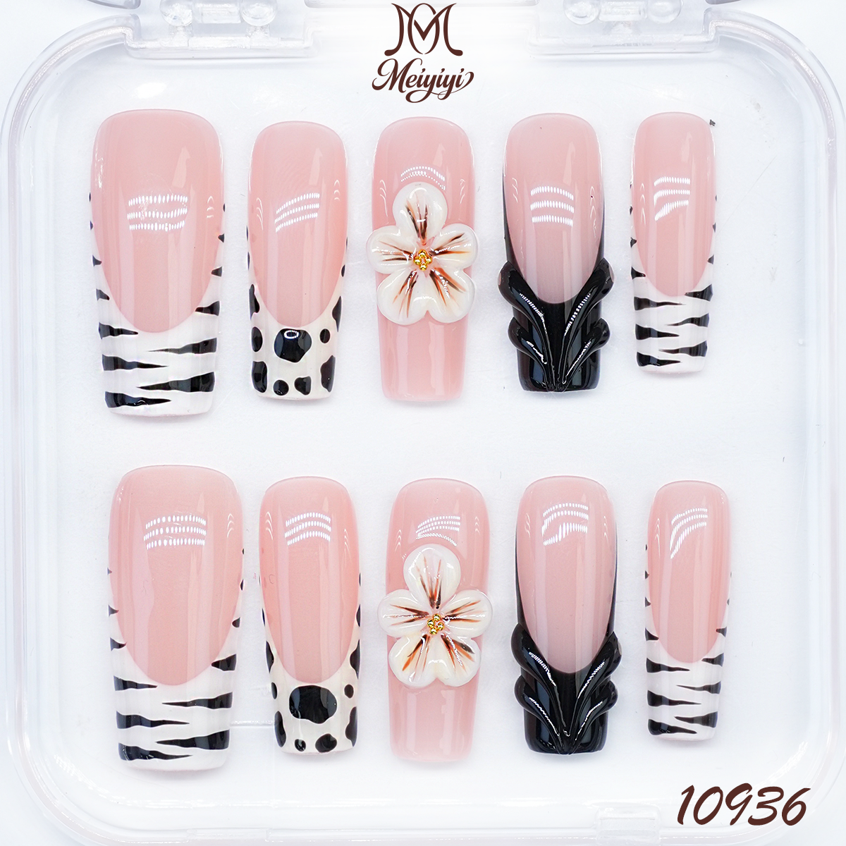 10936-MYY's designer original high-end design customized luxury hand-painted wearable nail art