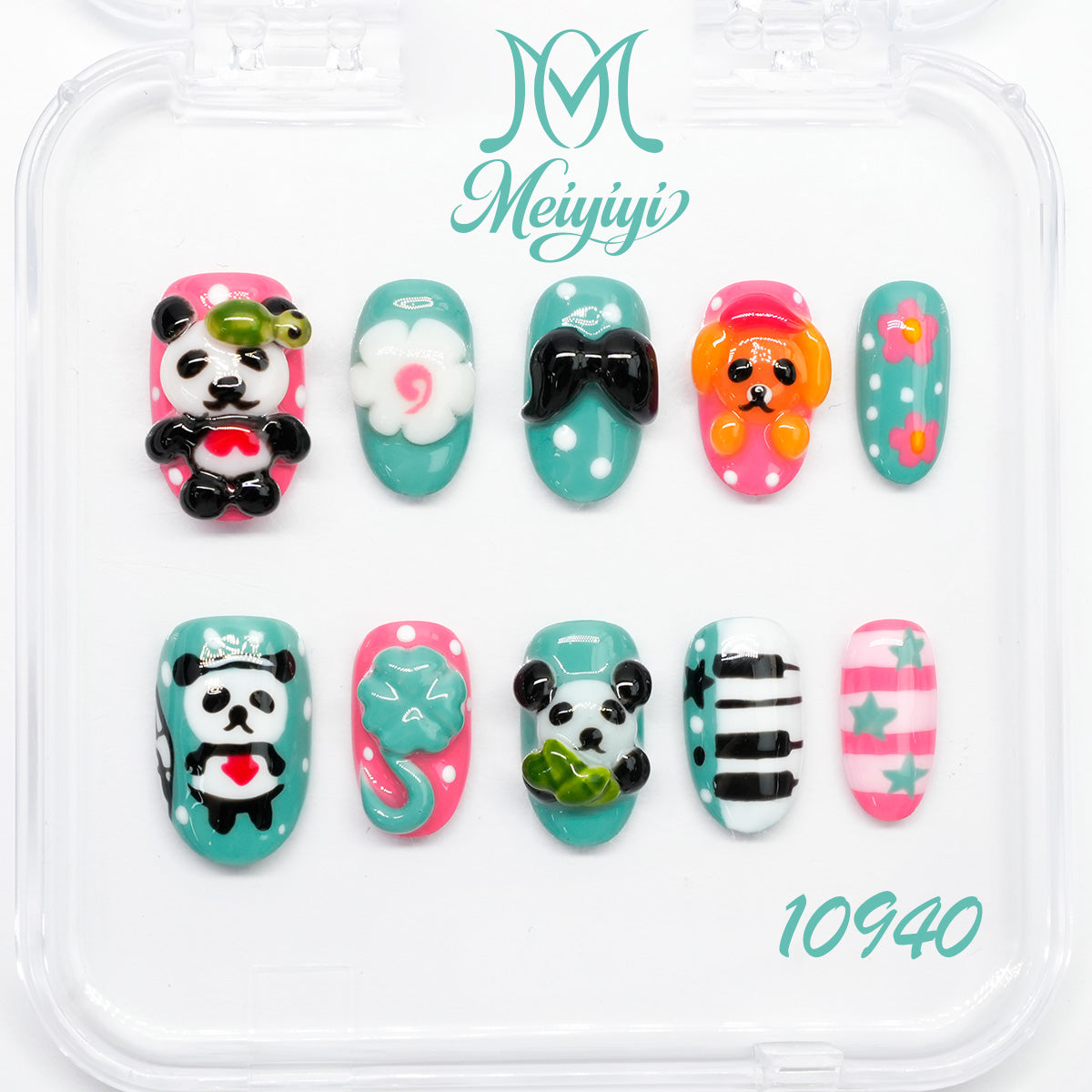 11940-MYY's designer original high-end design customized luxury hand-painted wearable nail art