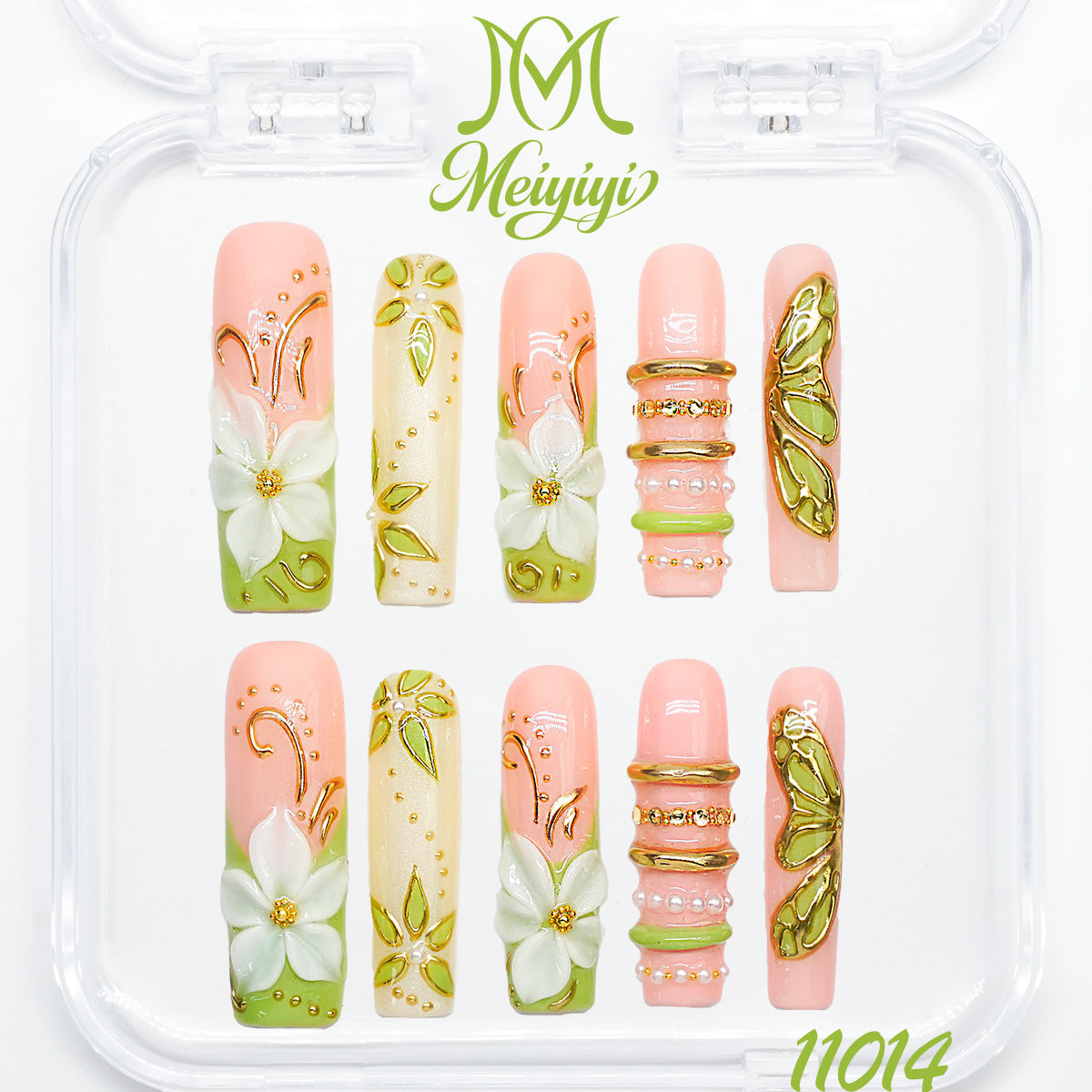 11014-MYY's designer original high-end design customized luxury hand-painted wearable nail art