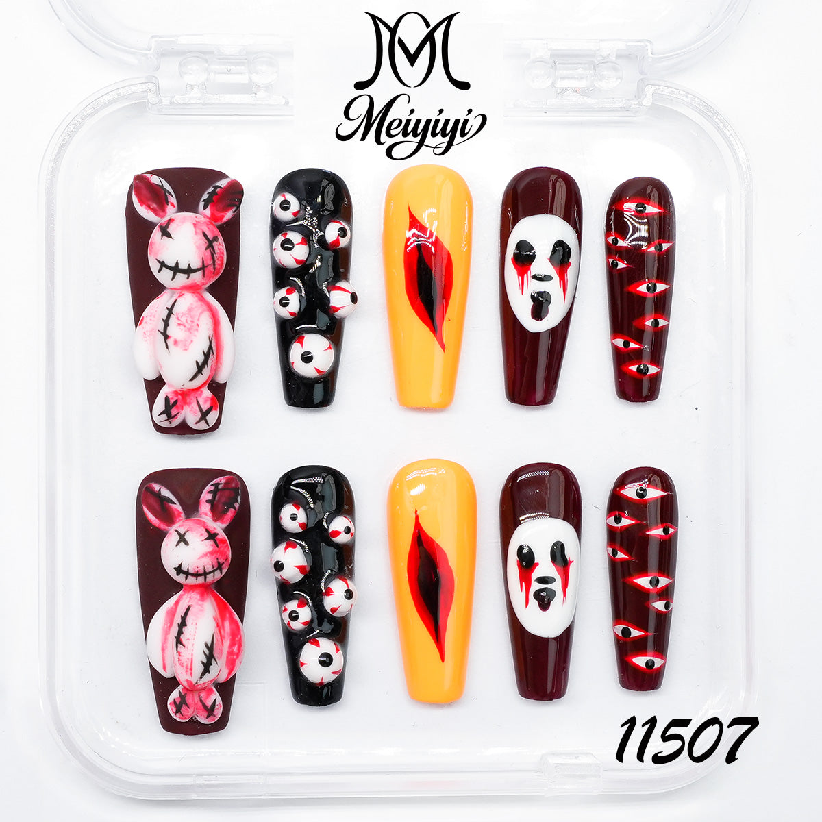 11507-MYY's designer original high-end design customized luxury hand-painted wearable nail art