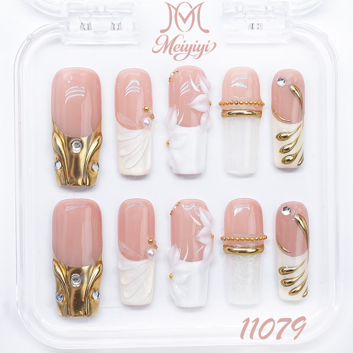 11079-MYY's designer original high-end design customized luxury hand-painted wearable nail art