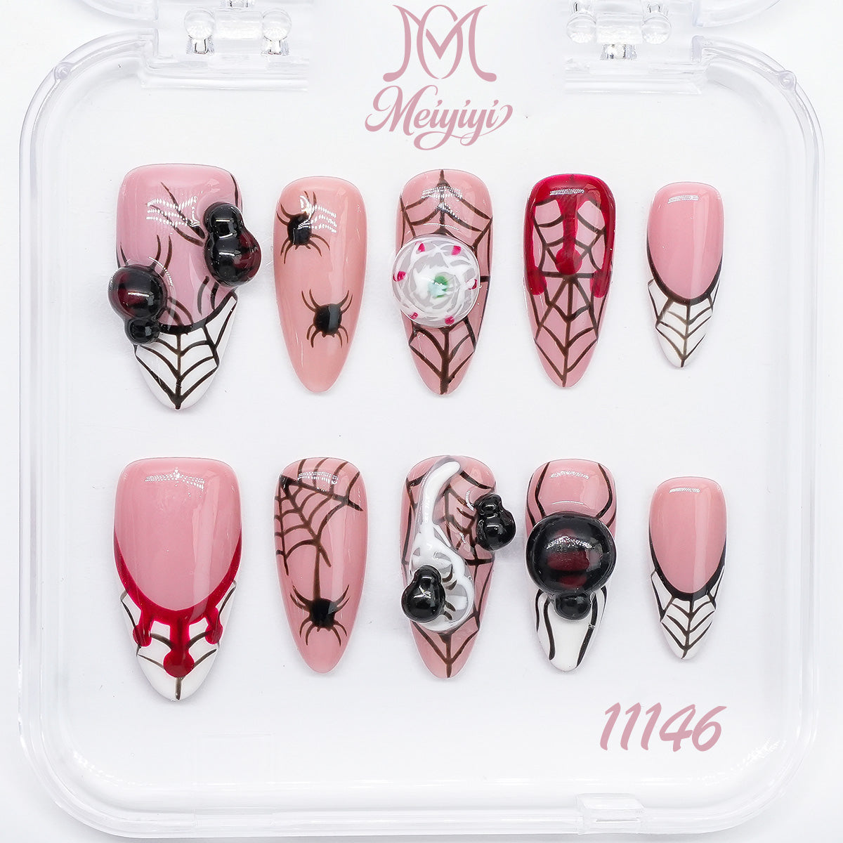 11146-MYY's designer original high-end design customized luxury hand-painted wearable nail art