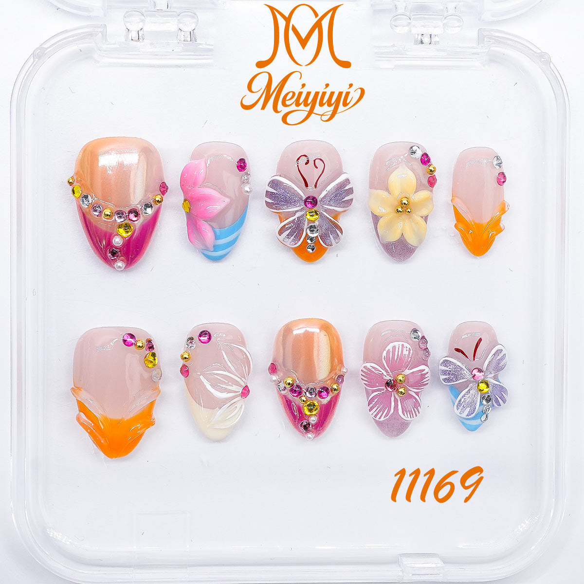 11169-MYY's designer original high-end design customized luxury hand-painted wearable nail art
