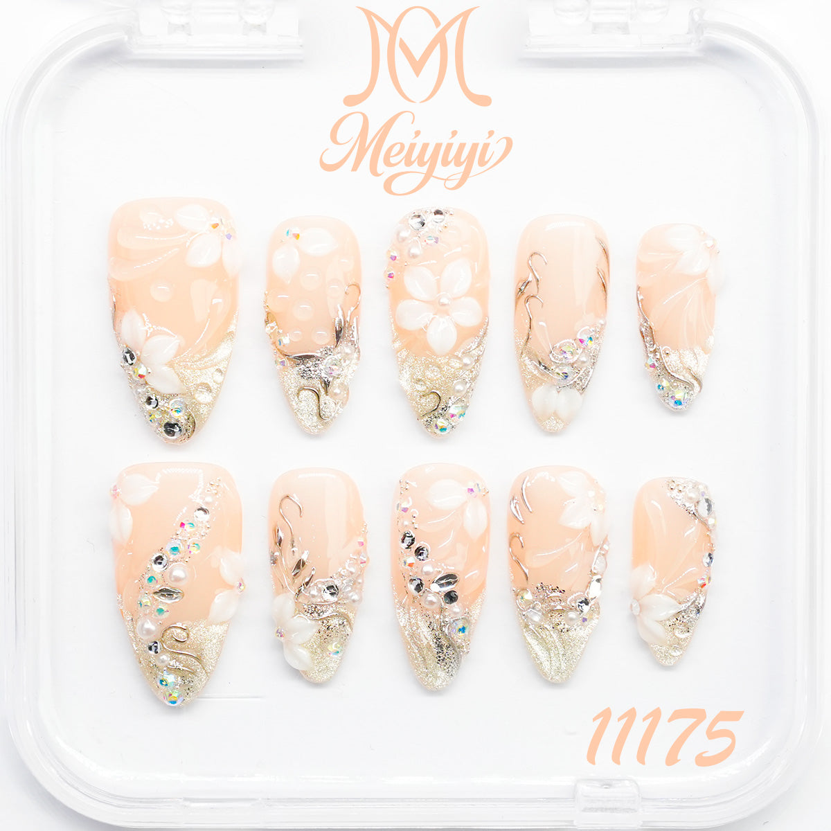 11175-MYY's designer original high-end design customized luxury hand-painted wearable nail art