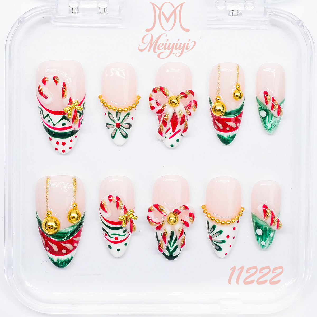11222-MYY's designer original high-end design customized luxury hand-painted wearable nail art