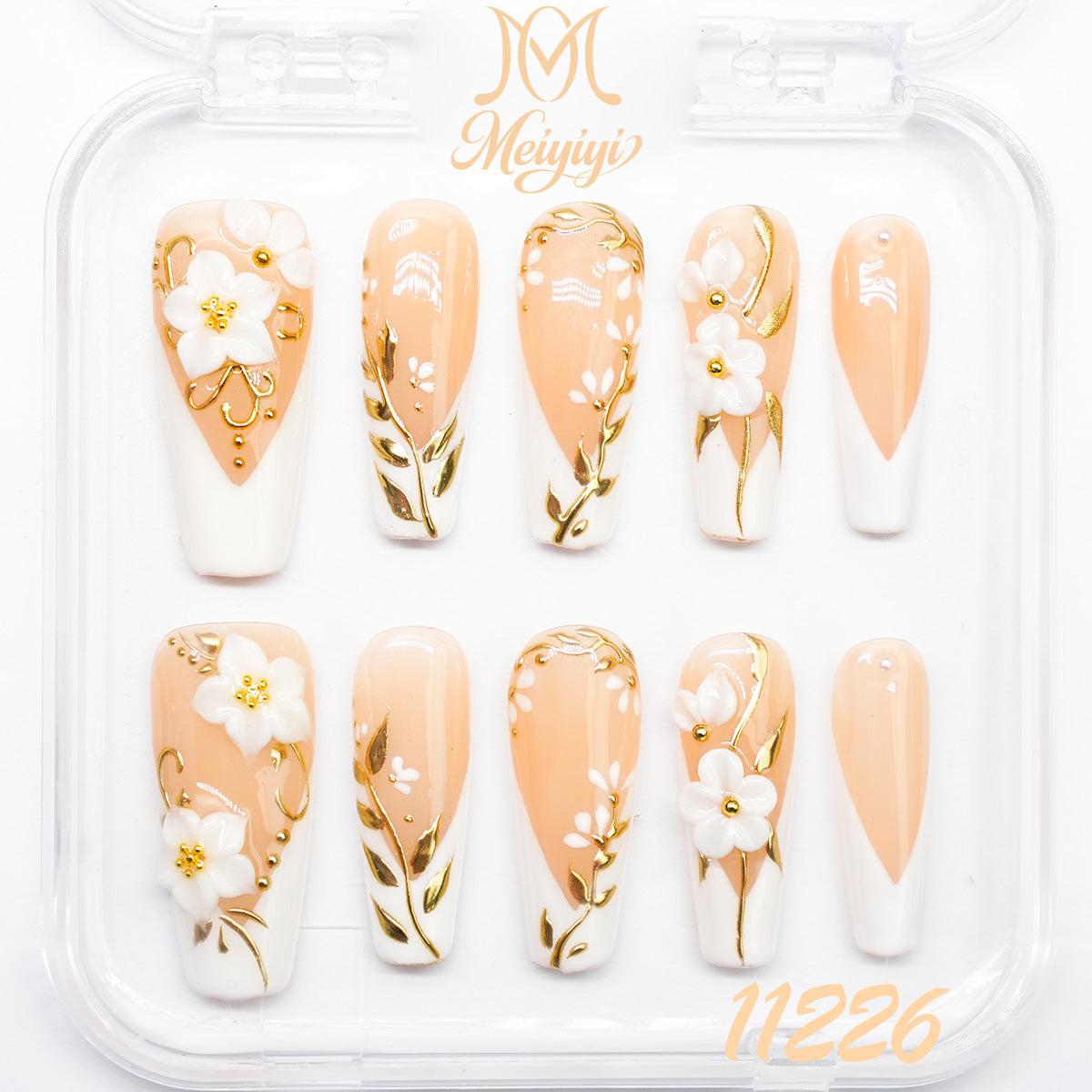 11226-MYY's designer original high-end design customized luxury hand-painted wearable nail art