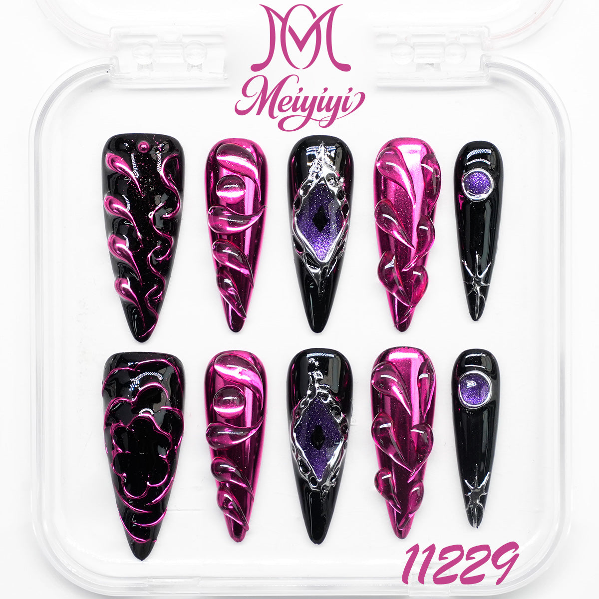 11229-MYY's designer original high-end design customized luxury hand-painted wearable nail art