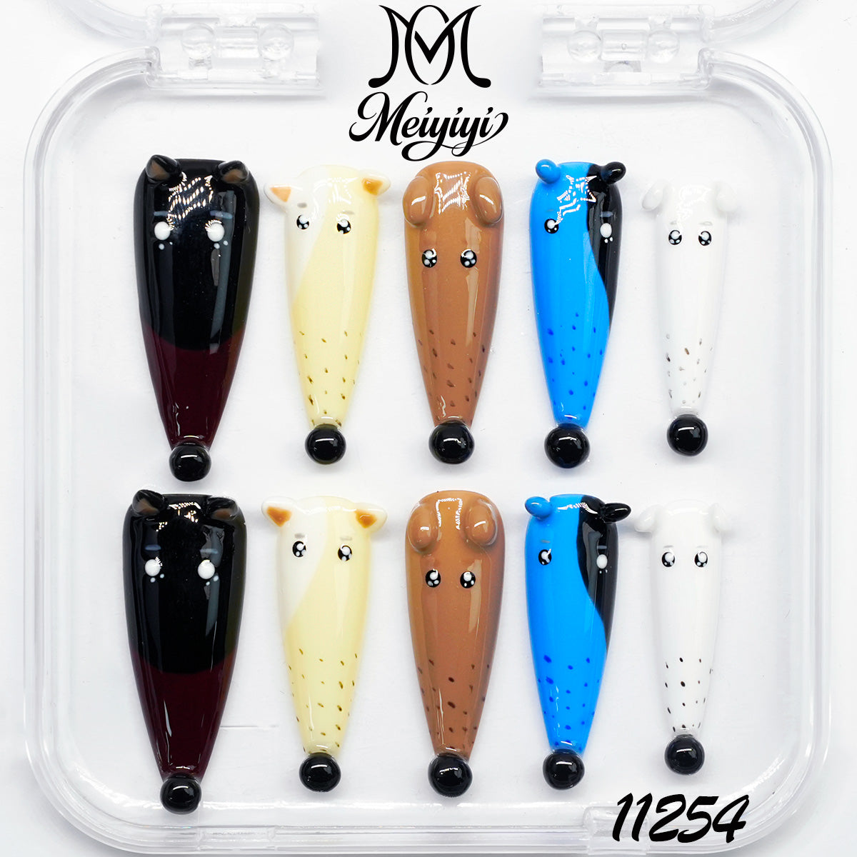 11254-MYY's designer original high-end design customized luxury hand-painted wearable nail art