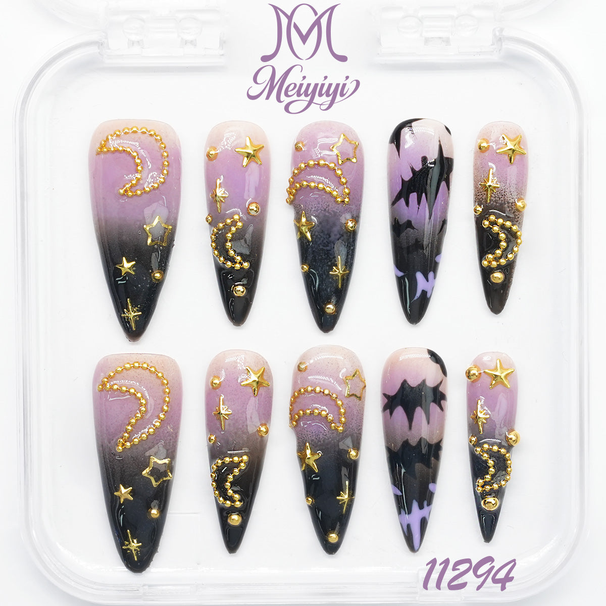 11294-MYY's designer original high-end design customized luxury hand-painted wearable nail art