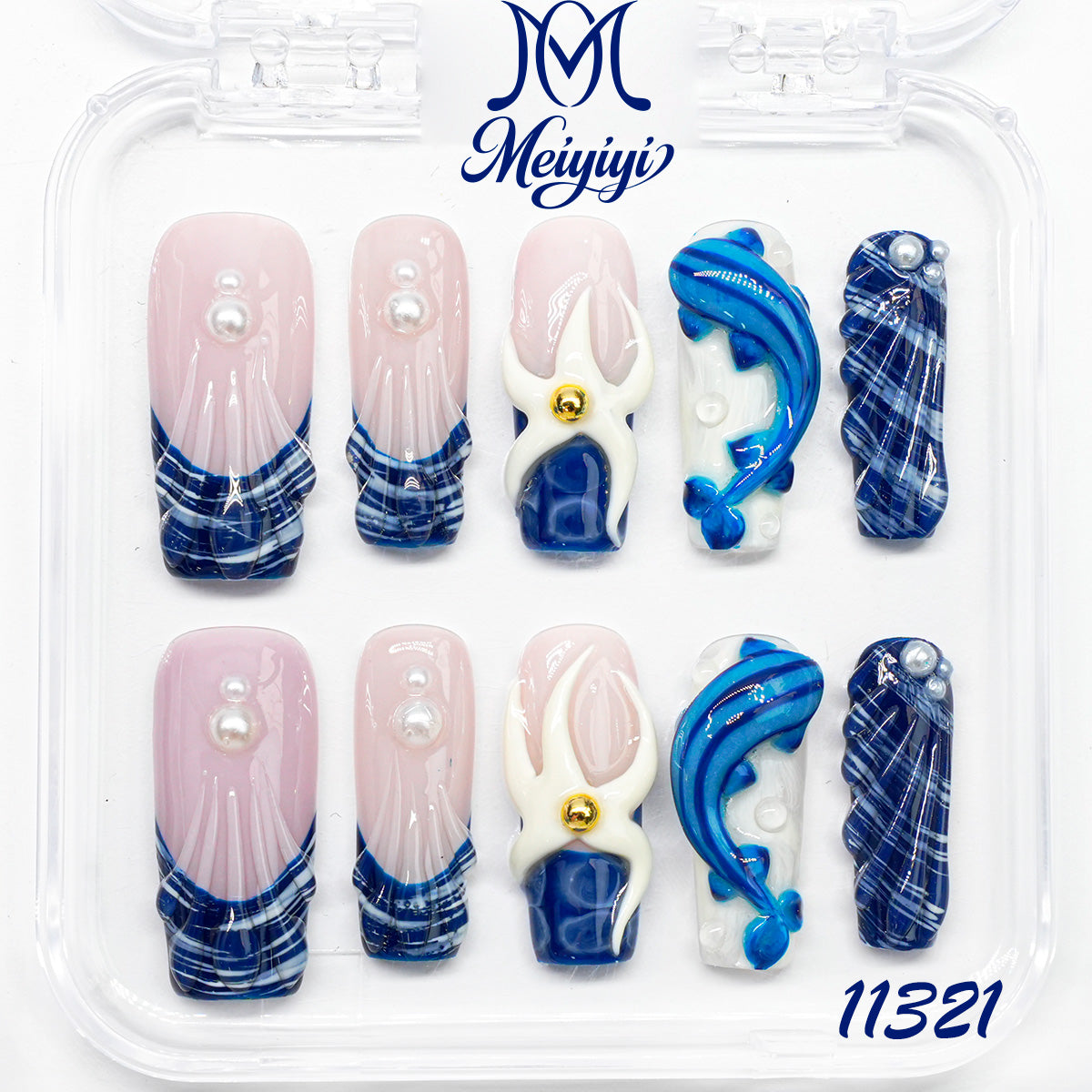 11321-MYY's designer original high-end design customized luxury hand-painted wearable nail art