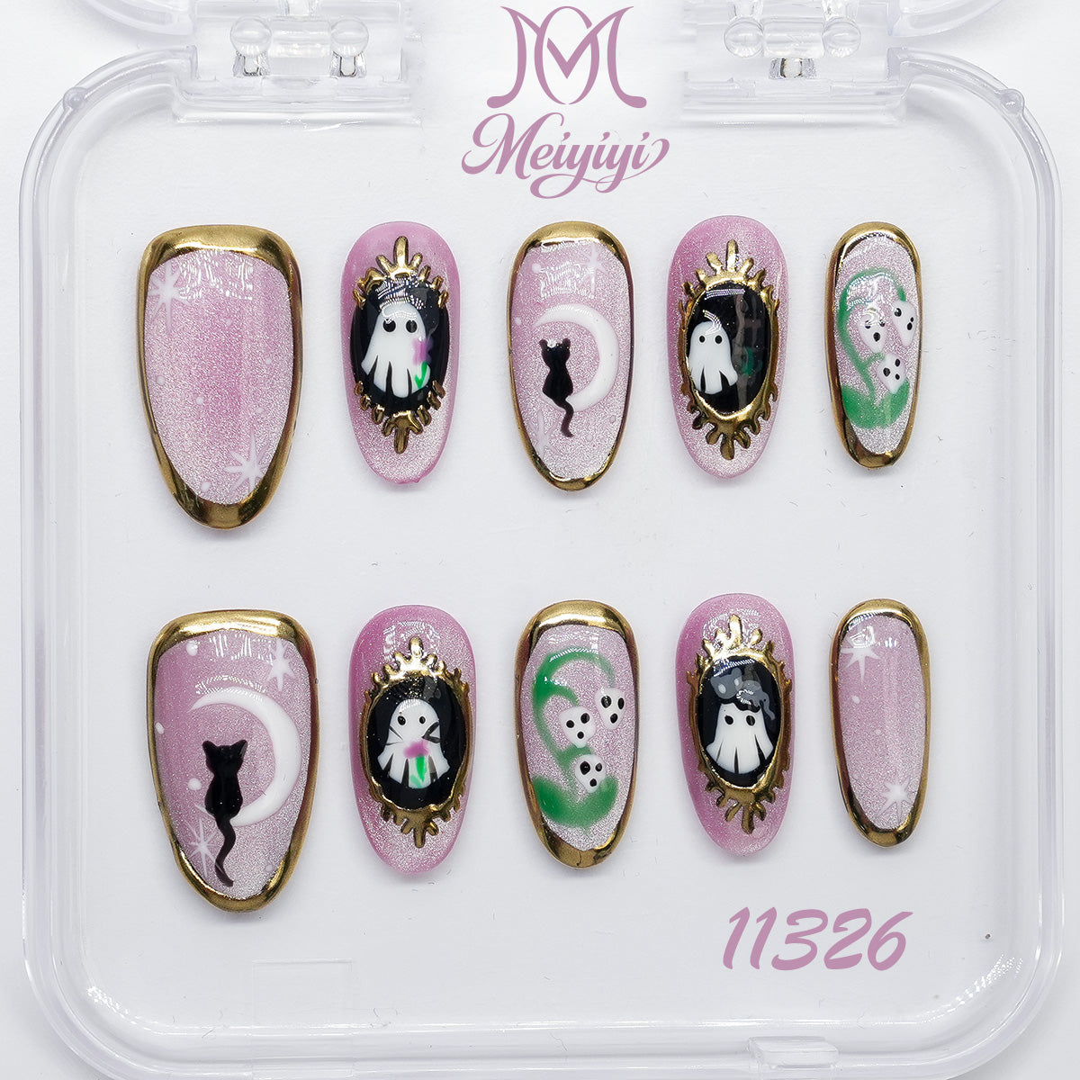11326-MYY's designer original high-end design customized luxury hand-painted wearable nail art