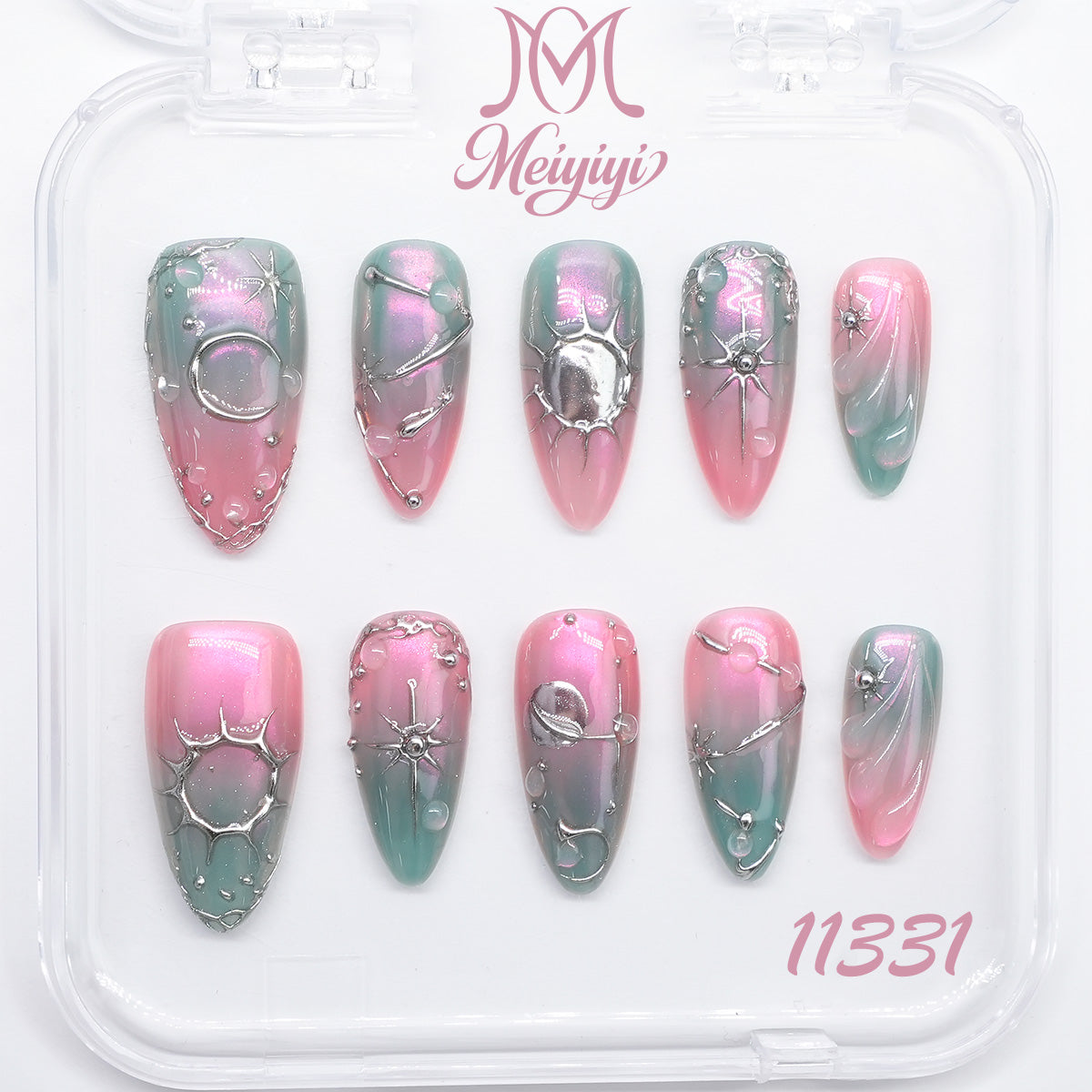 11331-MYY's designer original high-end design customized luxury hand-painted wearable nail art