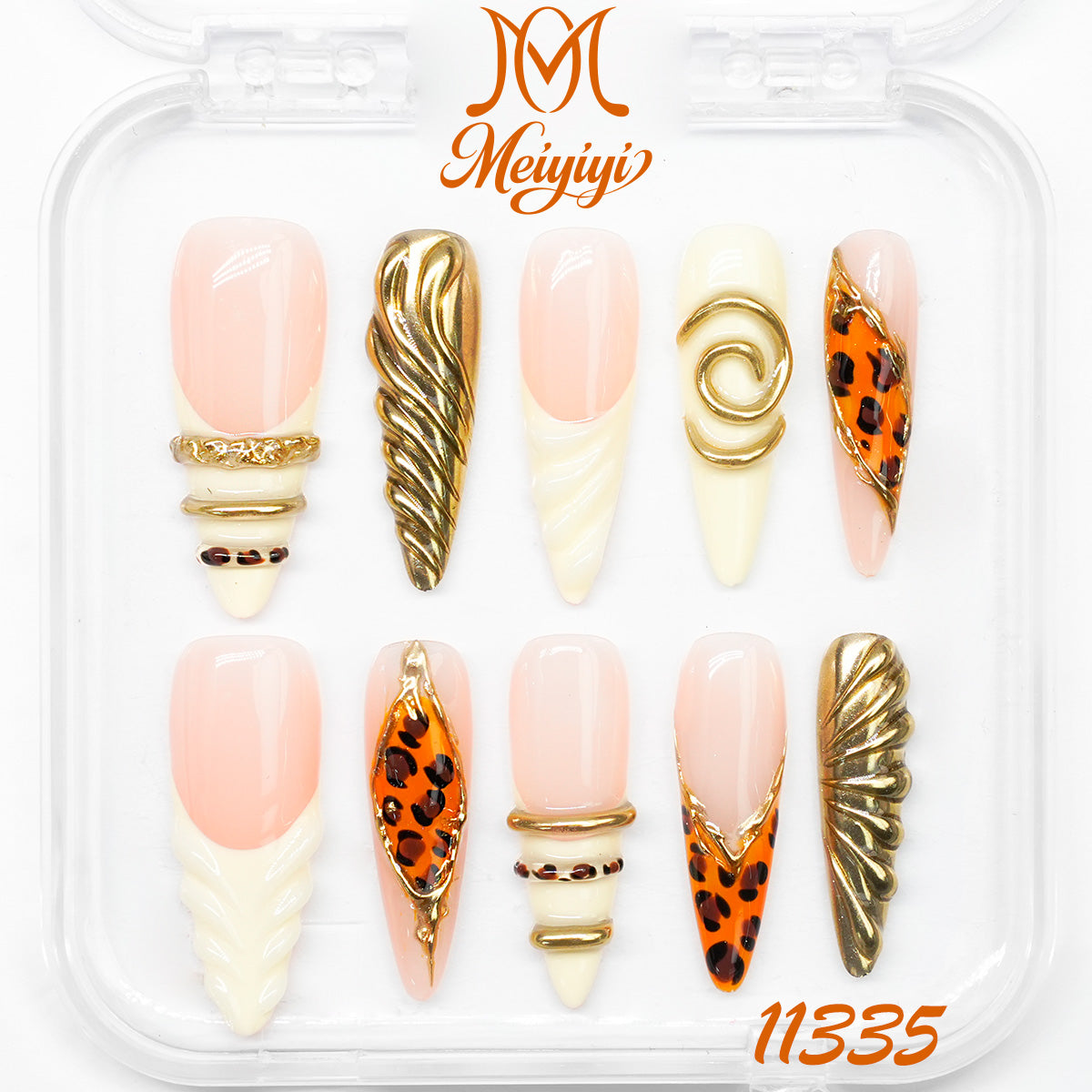 11335-MYY's designer original high-end design customized luxury hand-painted wearable nail art