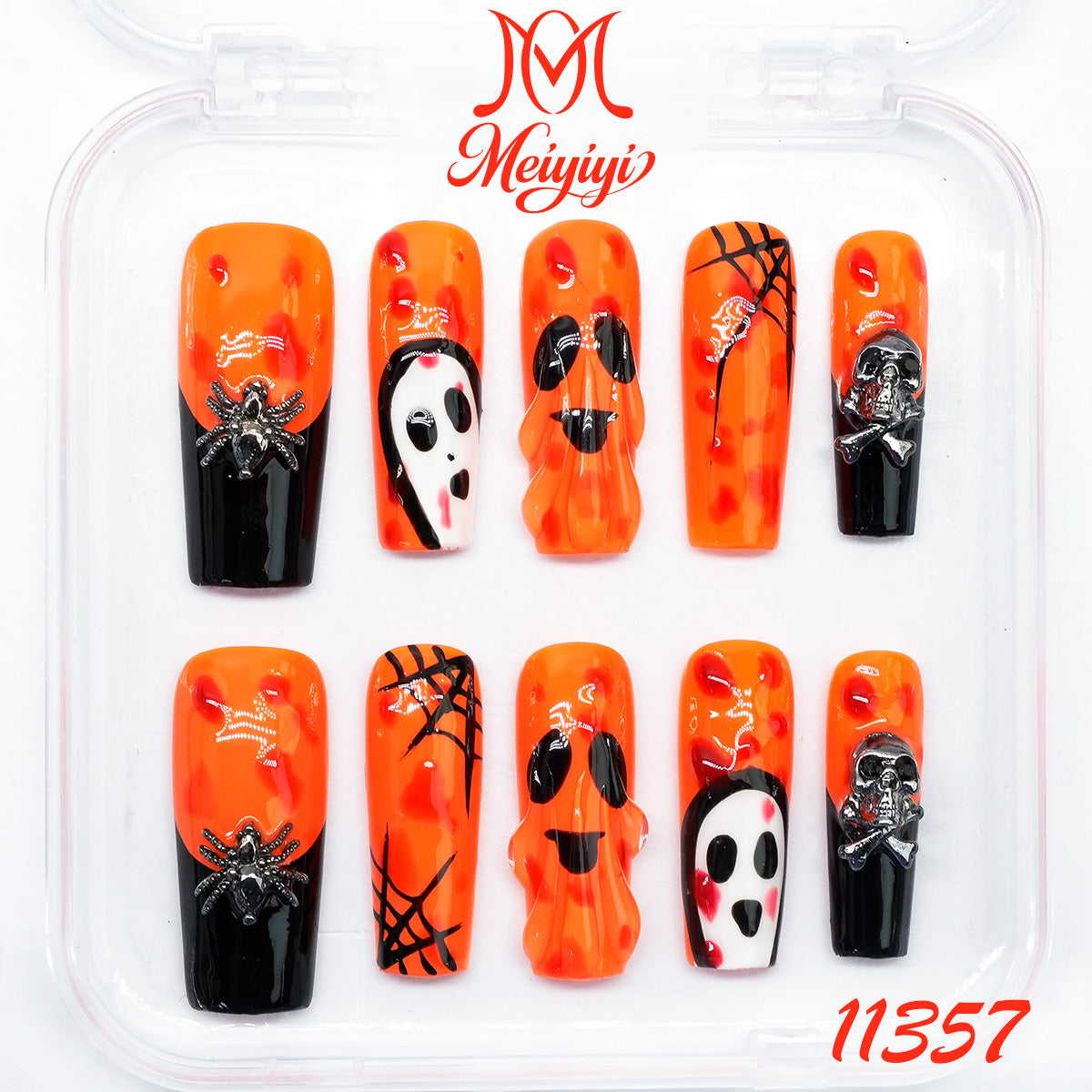 11357-MYY's designer original high-end design customized luxury hand-painted wearable nail art