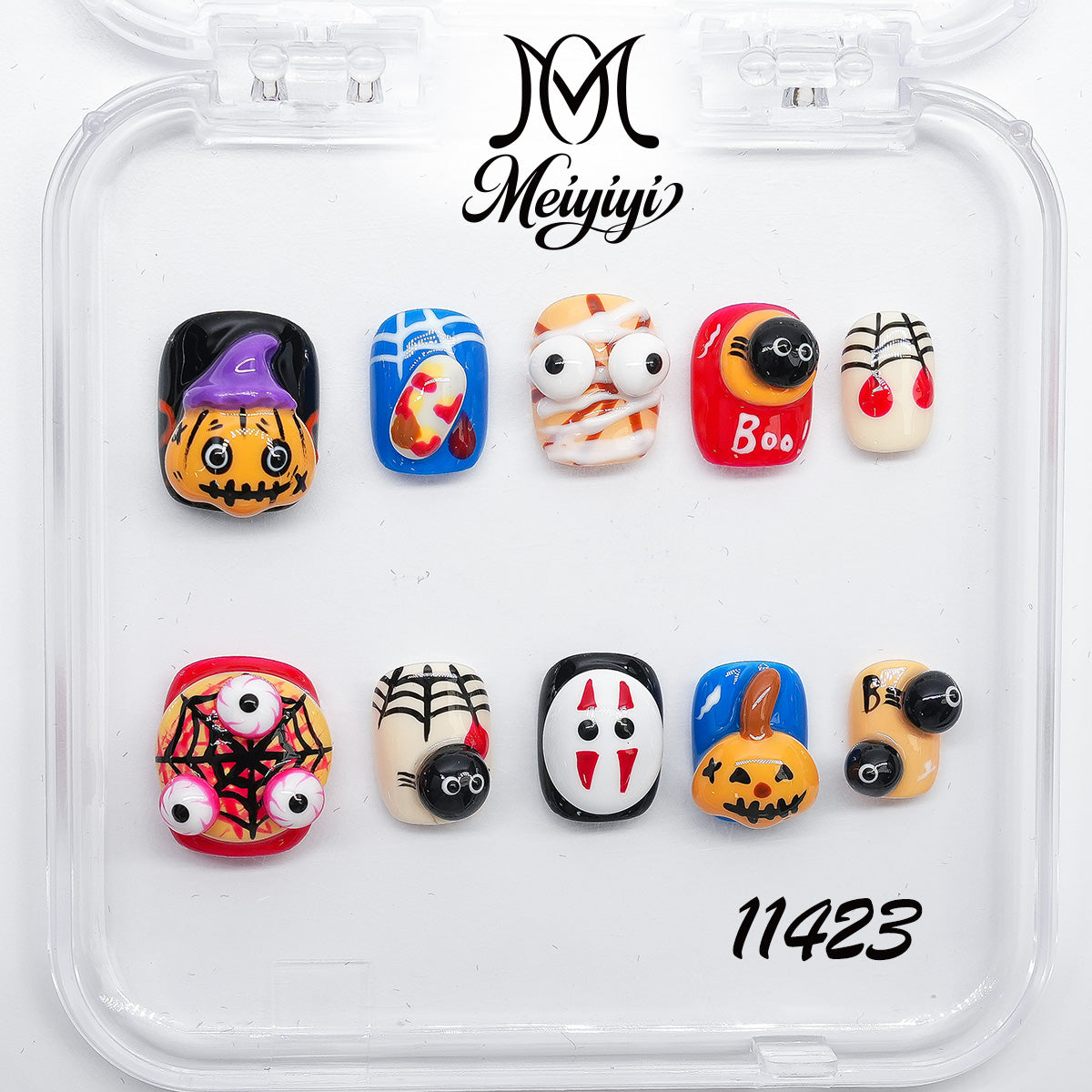 11423-MYY's designer original high-end design customized luxury hand-painted wearable nail art