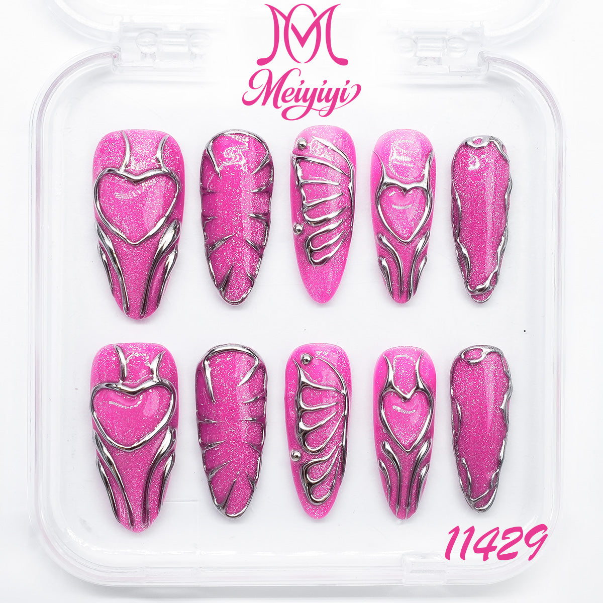 11429-MYY's designer original high-end design customized luxury hand-painted wearable nail art