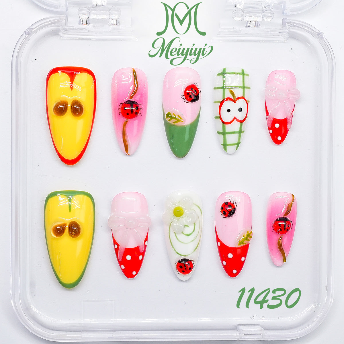 11430-MYY's designer original high-end design customized luxury hand-painted wearable nail art