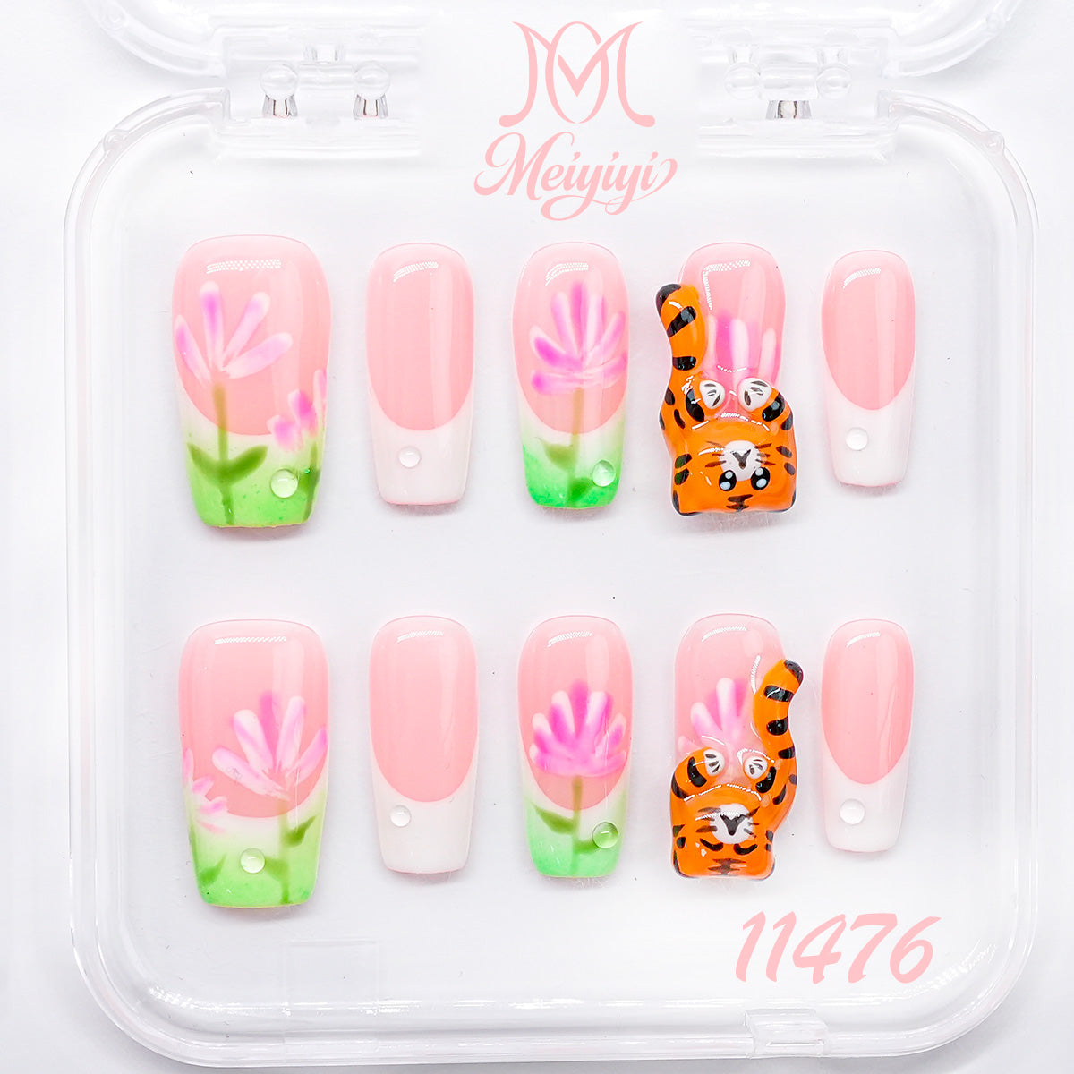 11476-MYY's designer original high-end design customized luxury hand-painted wearable nail art