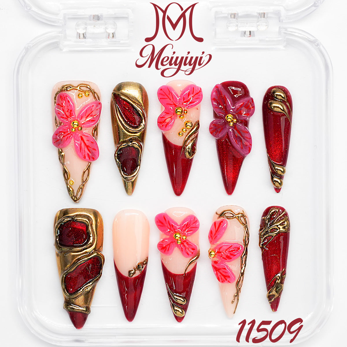 11509-MYY's designer original high-end design customized luxury hand-painted wearable nail art
