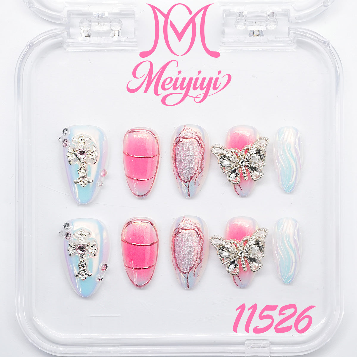 11526-MYY's designer original high-end design customized luxury hand-painted wearable nail art