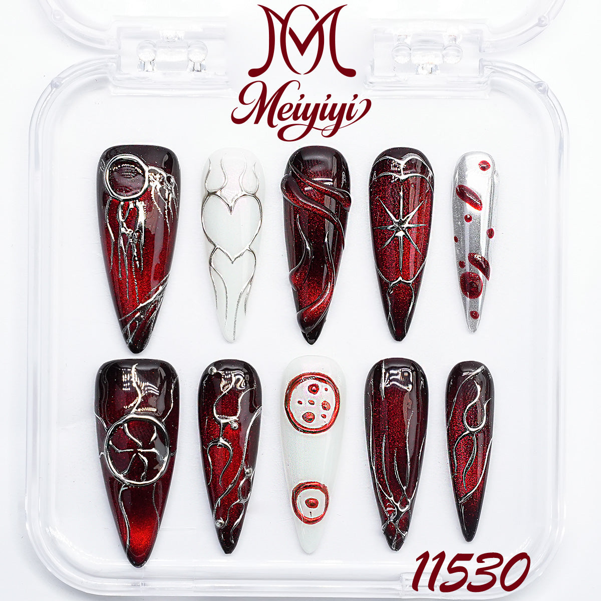 11530-MYY's designer original high-end design customized luxury hand-painted wearable nail art
