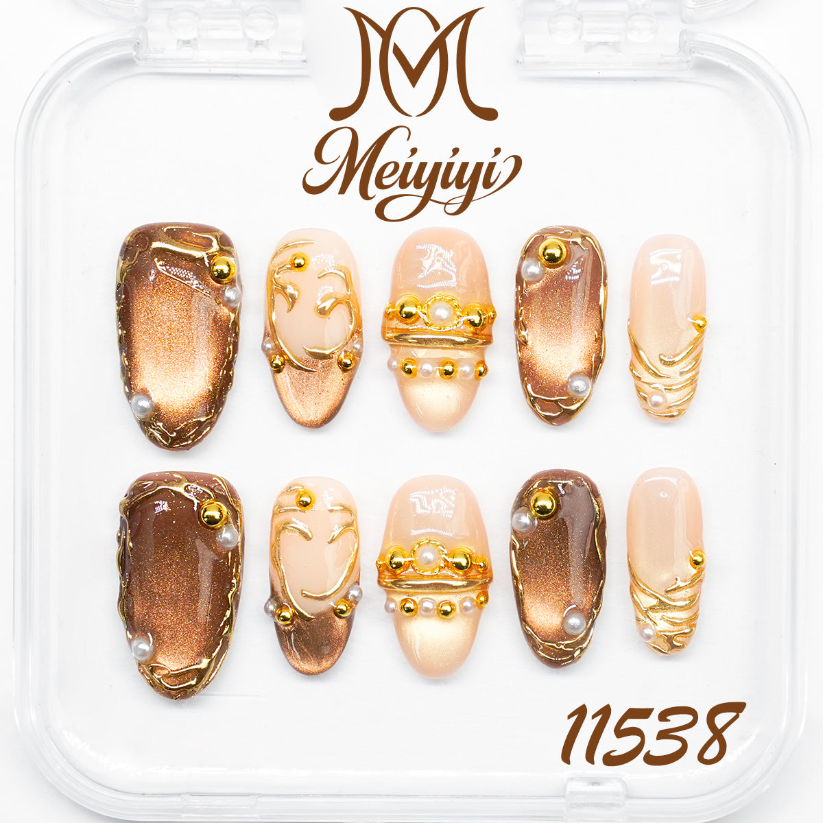 11538-MYY's designer original high-end design customized luxury hand-painted wearable nail art