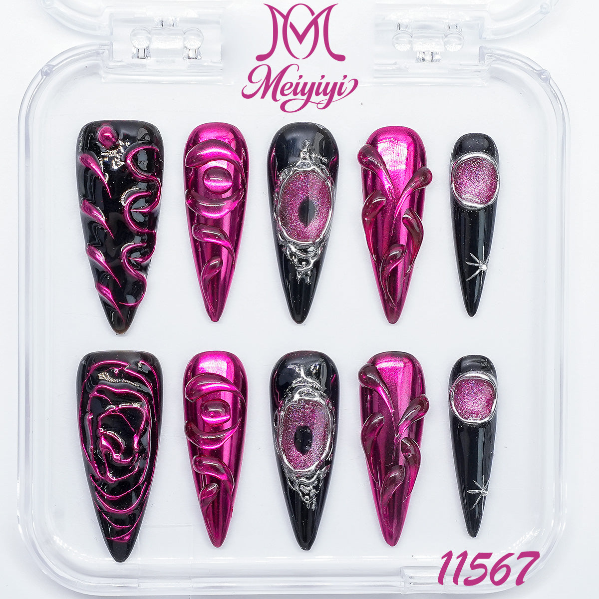 11567-MYY's designer original high-end design customized luxury hand-painted wearable nail art