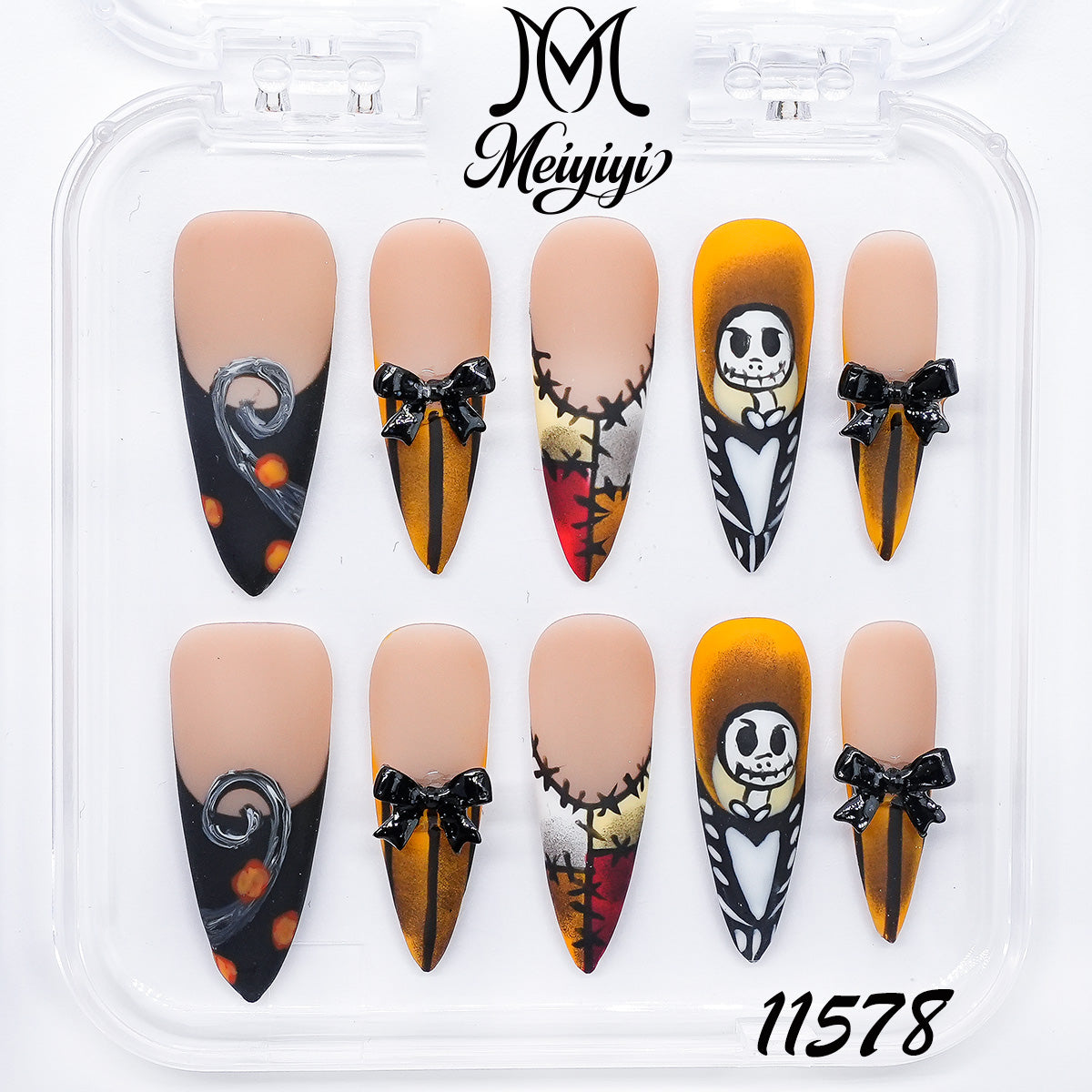 11578-MYY's designer original high-end design customized luxury hand-painted wearable nail art