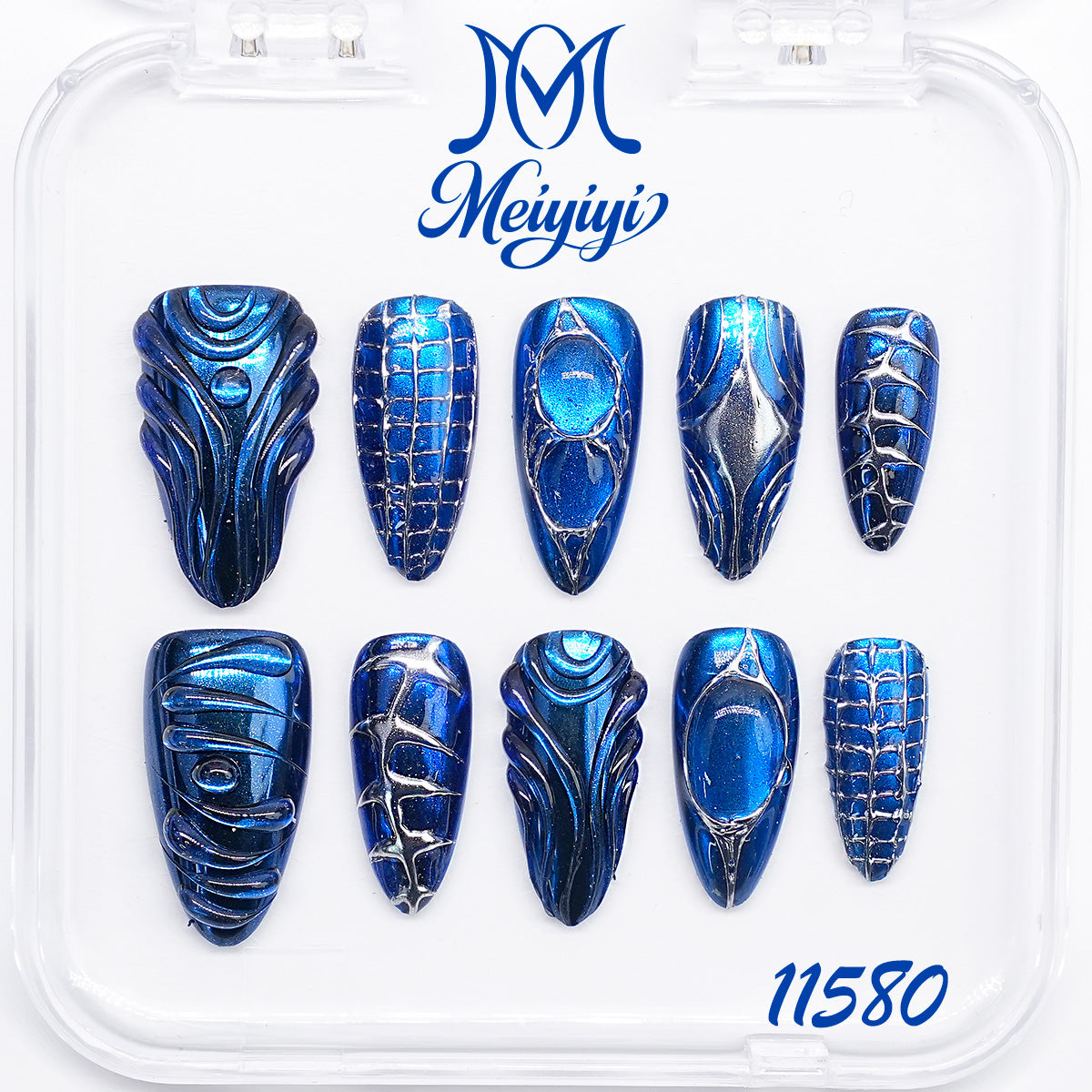 11580-MYY's designer original high-end design customized luxury hand-painted wearable nail art