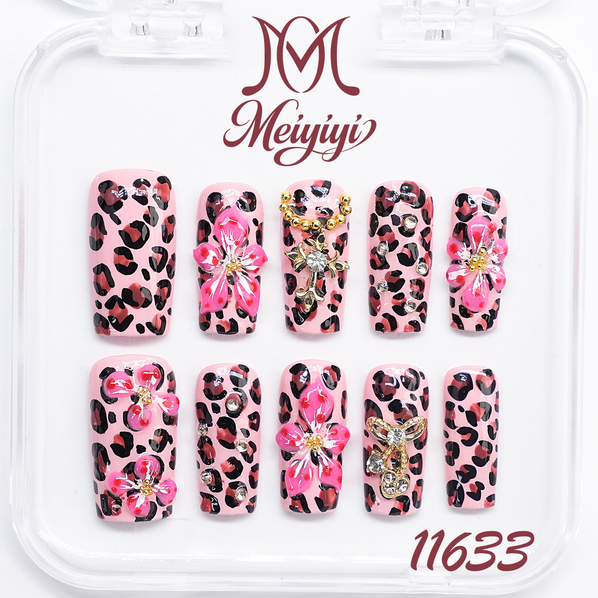 11633-MYY's designer original high-end design customized luxury hand-painted wearable nail art