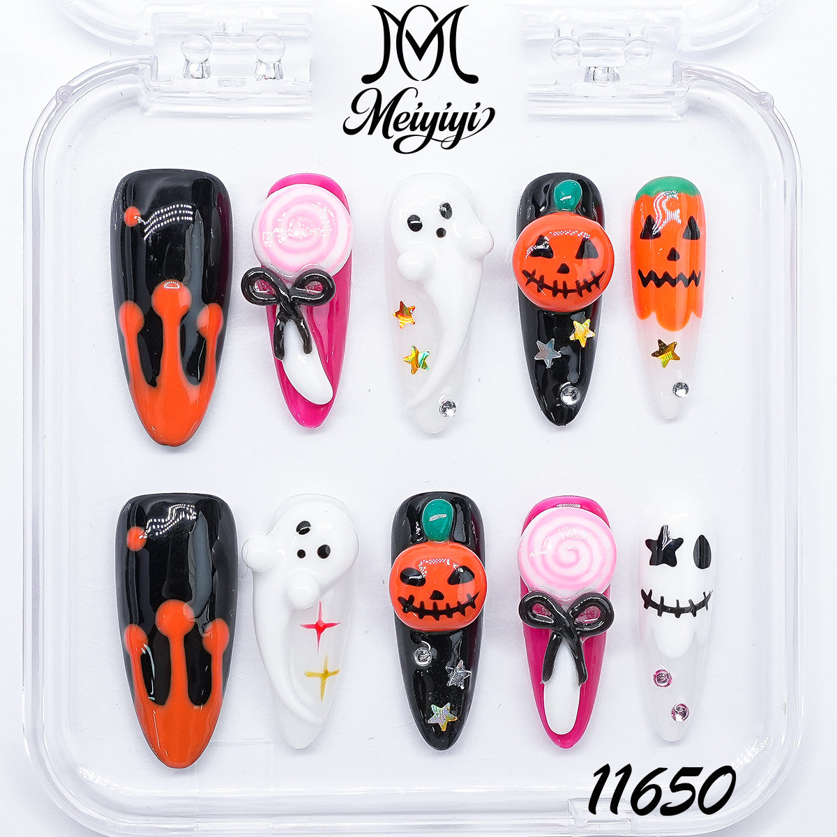 11650-MYY's designer original high-end design customized luxury hand-painted wearable nail art