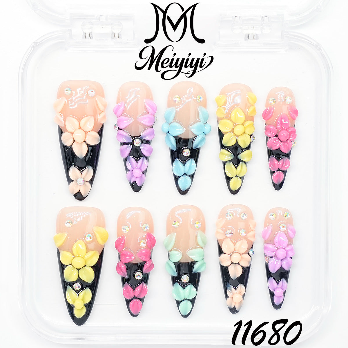 11680-MYY's designer original high-end design customized luxury hand-painted wearable nail art