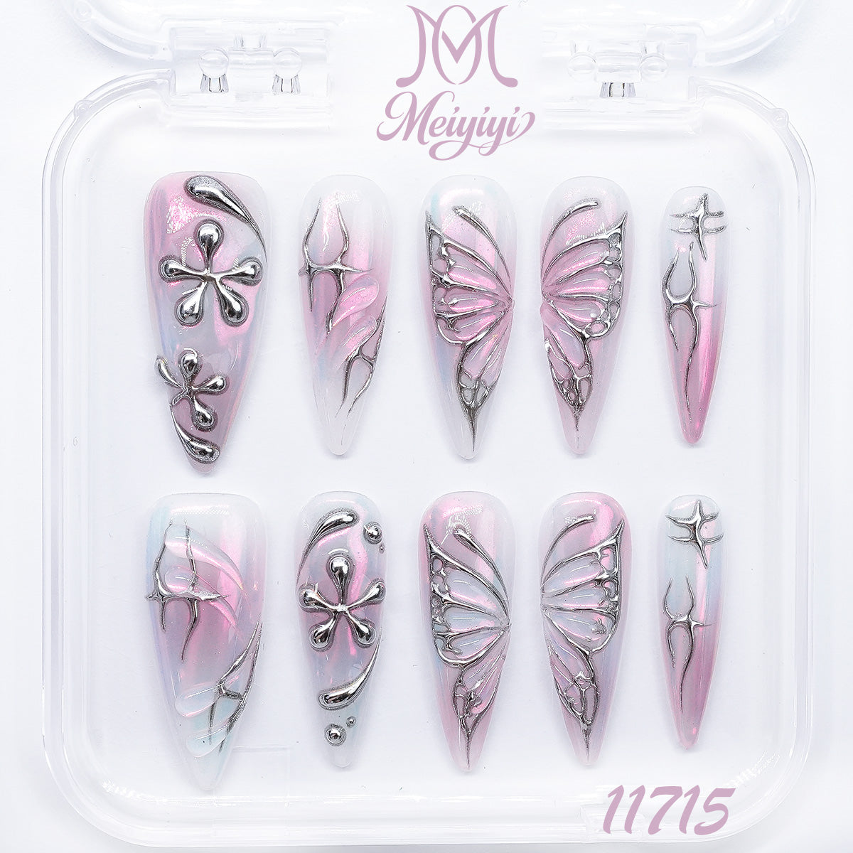11715-MYY's designer original high-end design customized luxury hand-painted wearable nail art