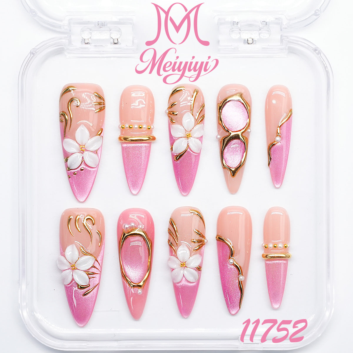 11752-MYY's designer original high-end design customized luxury hand-painted wearable nail art