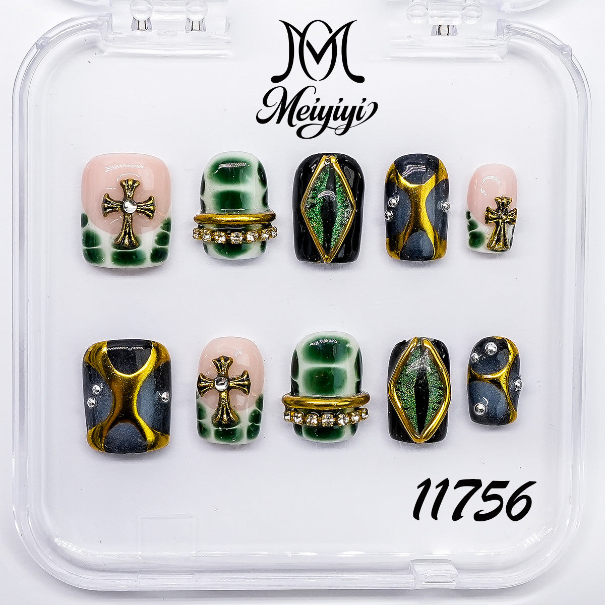 11756-MYY's designer original high-end design customized luxury hand-painted wearable nail art