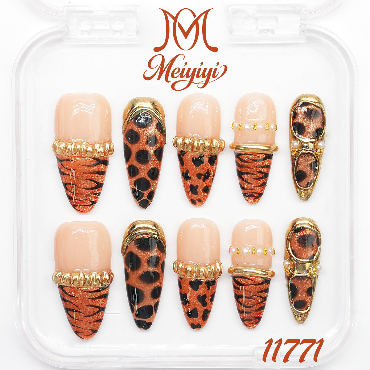 11771-MYY's designer original high-end design customized luxury hand-painted wearable nail art