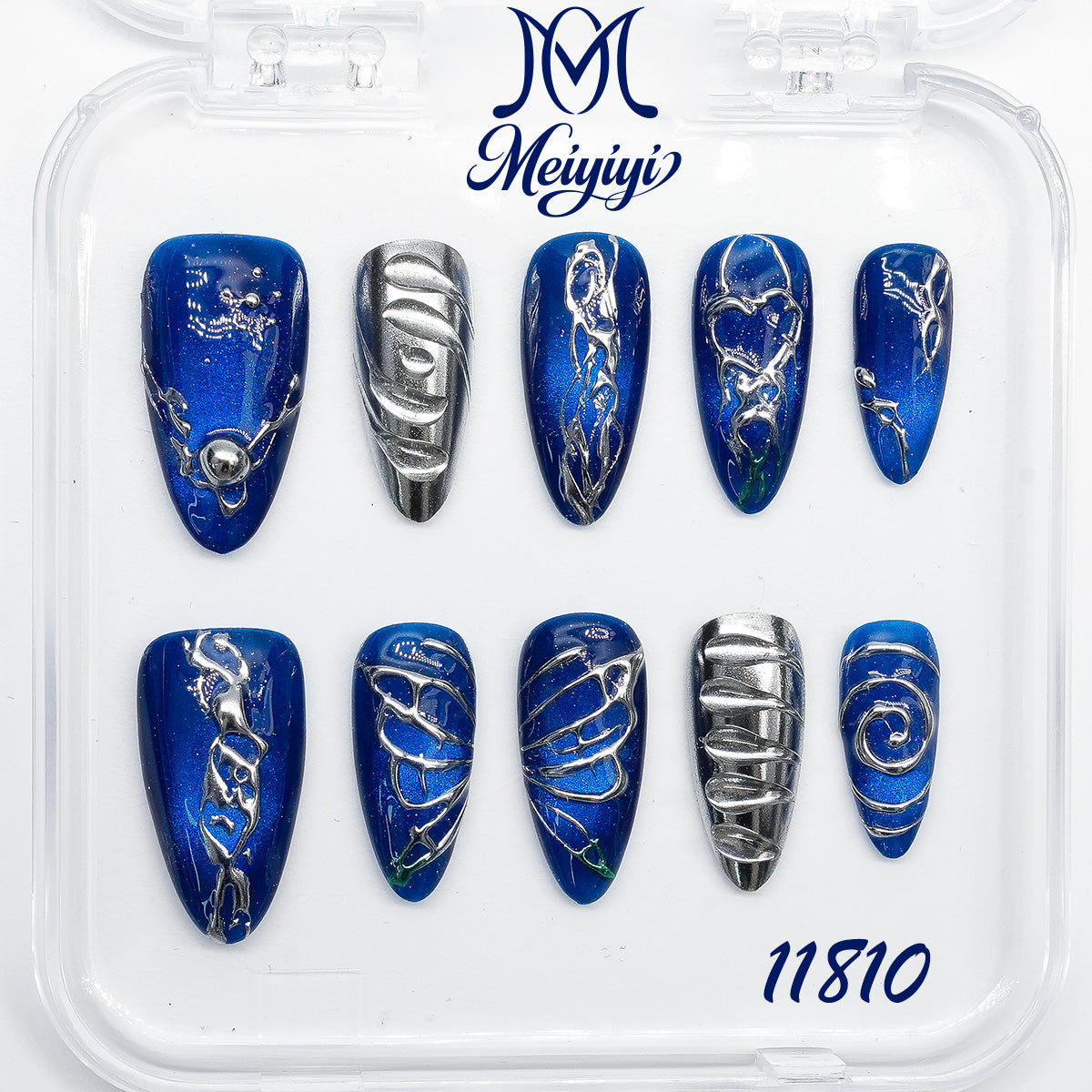 11810-MYY's designer original high-end design customized luxury hand-painted wearable nail art