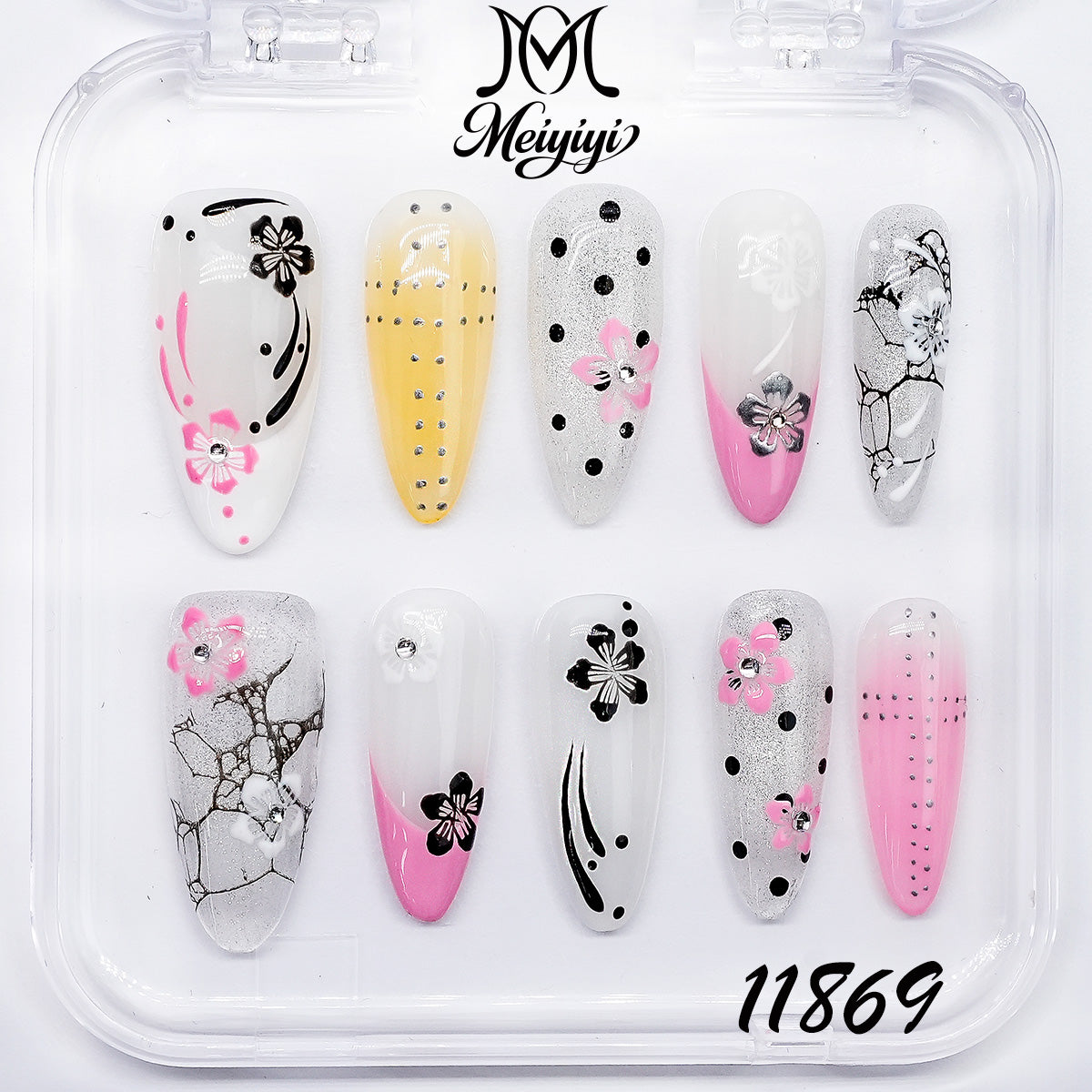 11869-MYY's designer original high-end design customized luxury hand-painted wearable nail art