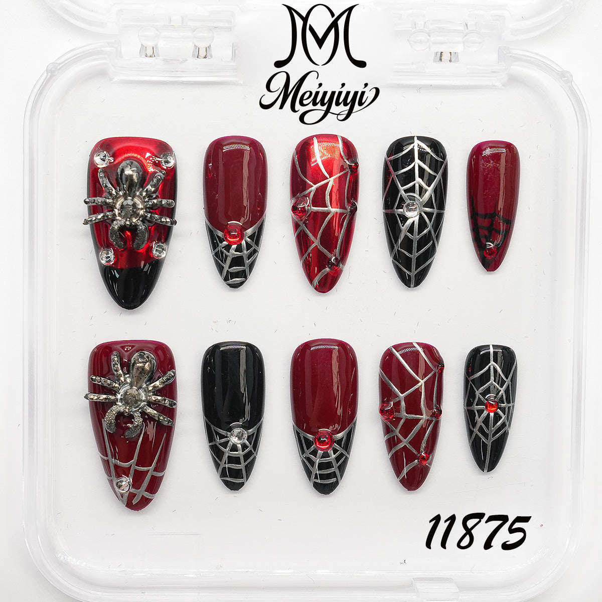 11875-MYY's designer original high-end design customized luxury hand-painted wearable nail art