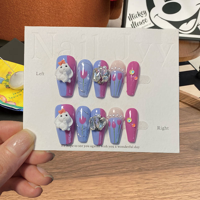 MYY's designer original high-end design customized luxury hand-painted wearable nail art