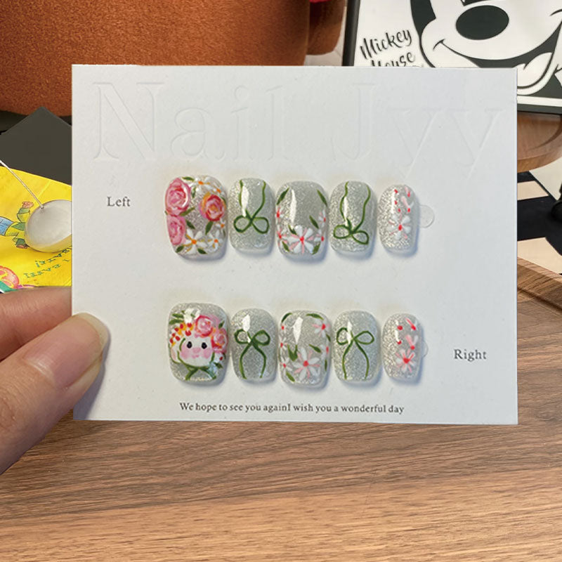 A1241-MYY's designer original high-end design customized luxury hand-painted wearable nail art