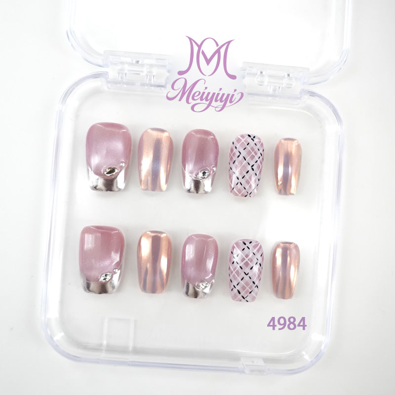 4984-MYY's designer original high-end design customized luxury hand-painted wearable nail art
